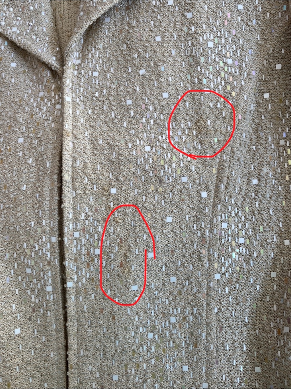 vintage St. John Evening Collection pearl paillette sequin knit zip jacket wool - Picture 16 of 16